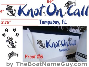 Approved Boat Name Proof Design Concept